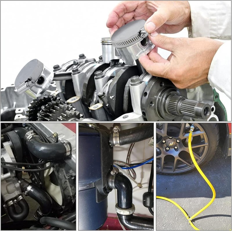 Gudui Hose Clamp, 10 Pieces 2.5 Inch Stainless Steel Hose Clamps for 1 1/2" to 2 1/2" Hose Pipe Large Adjustable Worm Gear Hose Clamp Assortment Kit for Automotive Plumbing Radiator Fuel Line Mechanical - Image 5